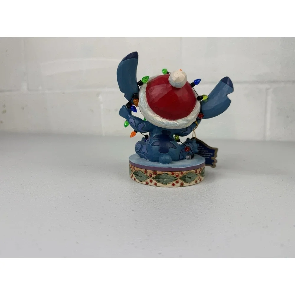 Enesco Jim Shore Disney - Stitch Wrapped in Christmas Lights 4.75